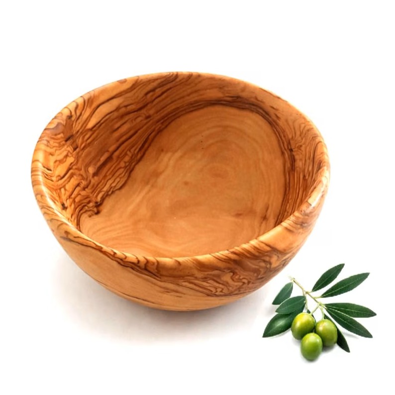 Bol artisanal en bois d'olivier naturel 16 cm